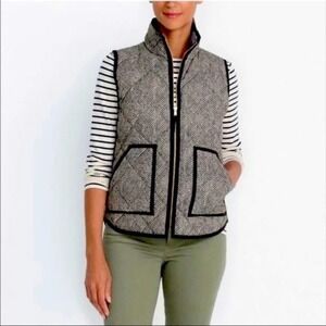 J. Crew Excursion Down Herringbone Puffer Vest XXS (Fits like Small) NWOT